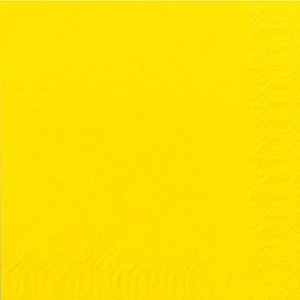 Duni szalvéta sárga 3 rétegű 33x33cm 8x125db/gyűjtő