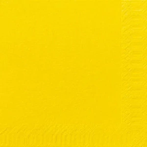 Duni szalvéta sárga 3 rétegű 40x40 8x125db/gyűjtő