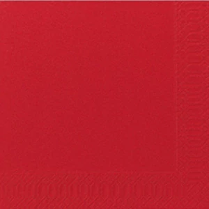 Duni szalvéta piros 3 rétegű 33x33cm 8x125db/gyűjtő