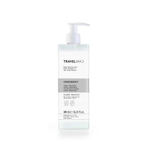 GFLTravel Care testápoló pumpás utántölthető újrahasznosított flakonban 480ml