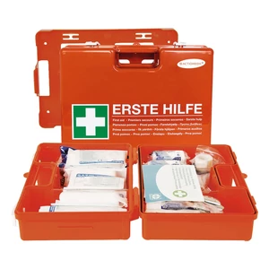 Actionmedic san közepes elsősegély-felszerelés DIN 13 169 szerinti tartalomma