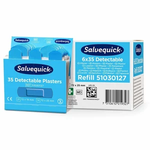 Cederroth Salvequick kék detektálható sebtapasz utántöltő 35x6doboz/gyűjtő