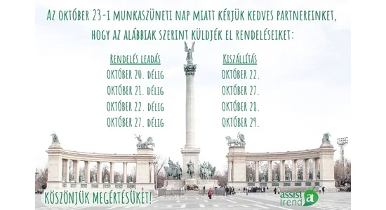 Az őszi ünnepi ellátásbiztonság kulcsa az időben történő rendelés!