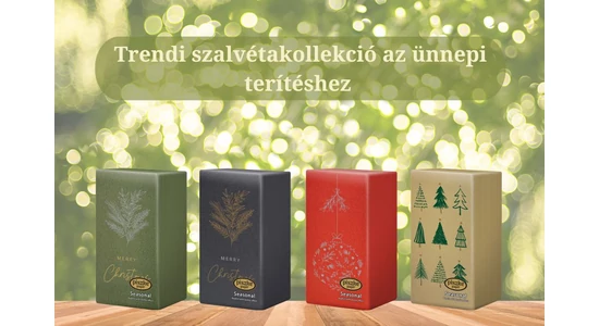 Hamarosan itt a Karácsony! Mutatjuk, milyen trendi ünnepi szalvétakollekciót kínálunk a Magyar Piszke Papír jóvoltából!