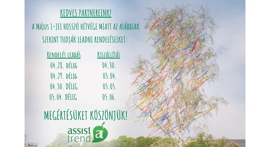 Ismét egy háromnapos ünnep jön, érdemes figyelni a rendelésekre!