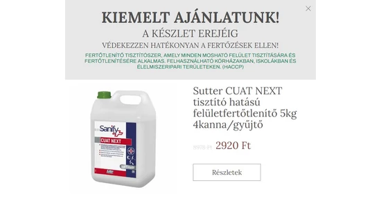 Felületfertőtlenítés felsőfokon: CUAT NEXT!