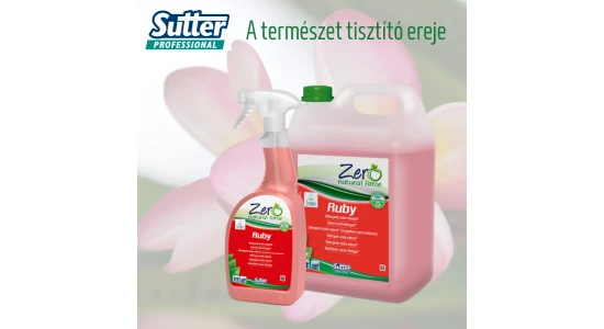 Sutter Zero Ruby: az egyetlen szórófejes professzionális vízkőoldó, természetes alapanyagokból, napi takarításhoz