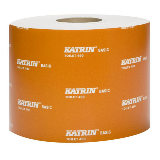 Katrin basic system kistekercses toalettpapír 1 rétegű, 13,5 cm, 918 lap, 114,75 m, rec.