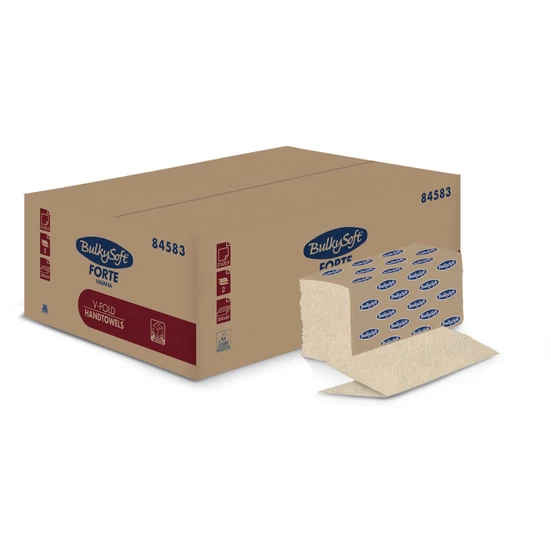 BulkySoft forte havana V hajtogatott kéztörlő 2 rétegű 21x20,5cm 200lap 20cs/gyűjtő