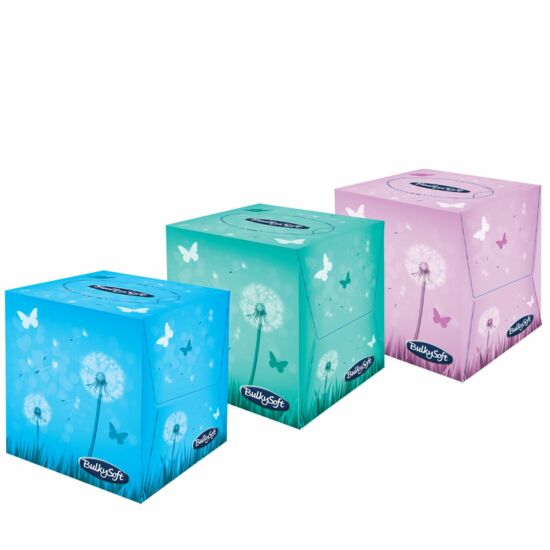 BulkySoft cube kozmetikai kendő 3 rétegű 21x21cm 24x60db/gyűjtő
