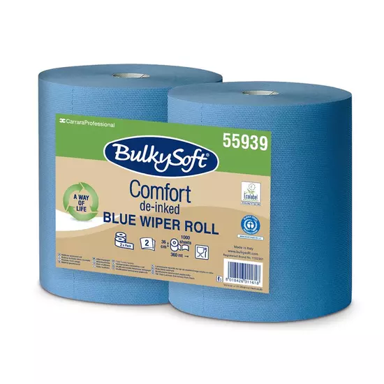 BulkySoft comfort ipari törlőpapír 2rtg M36 D28 1000lap 360m kék 2tek/gyűjtő