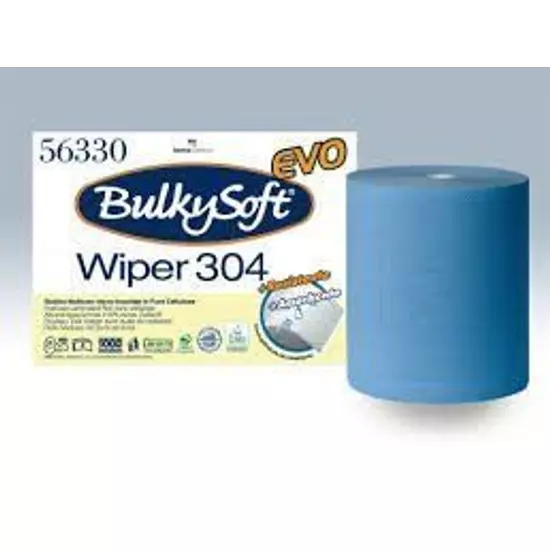 BulkySoft premium ipari törlőpapír kék 2 rétegű M26 D26,5 800 lap 304 m cell