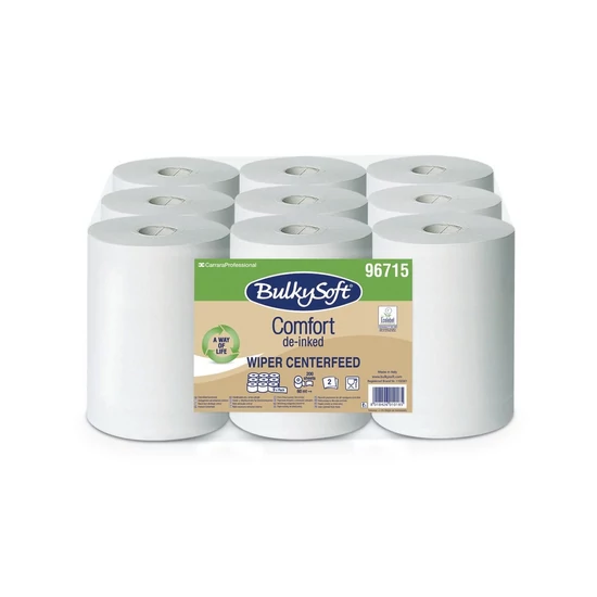 BulkySoft comfort belsőmagos ipari törlőpapír 2rtg M21,5 D13 200lap 60m 9tek/gyűjtő