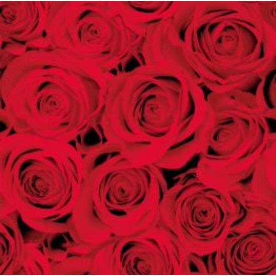 Dunisoft szalvéta Red roses 40x40cm 12x12db/gyűjtő