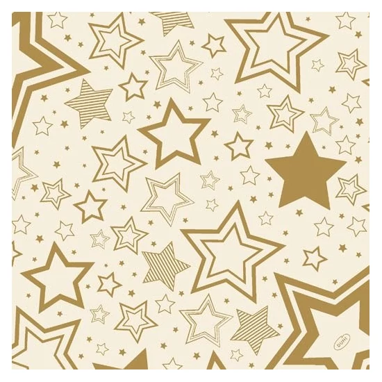 Bio-Dunisoft szalvéta Holiday Star Cream 40x40cm 12x12db/gyűjtő