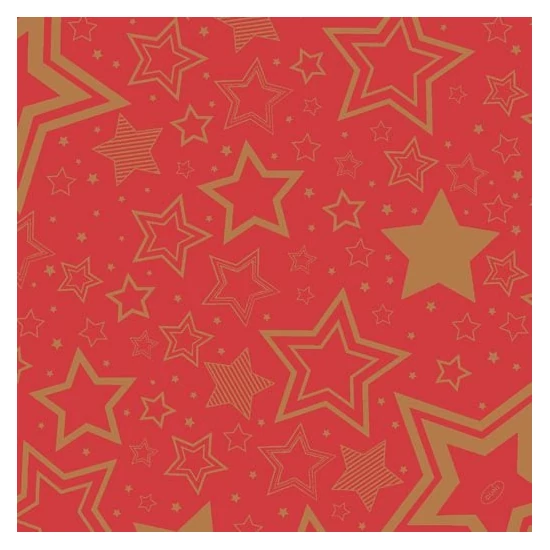 Bio-Dunisoft szalvéta Holiday Star Red 40x40cm 12x12db/gyűjtő