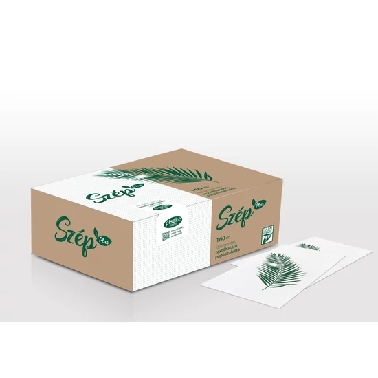 Szép Plus textilhatású papírdobozos szalvéta 2rtg 38x19cm 1/8 160db/gyűjtő