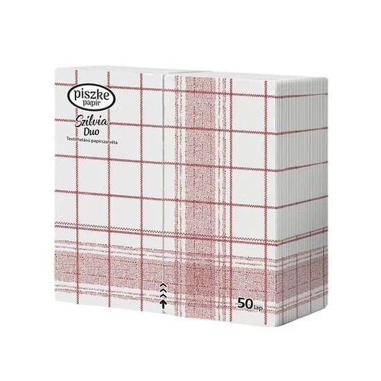 Szilvia Duo textilhatású szalvéta 2rtg 38x28cm 1/8 FSC 20x50db/gyűjtő