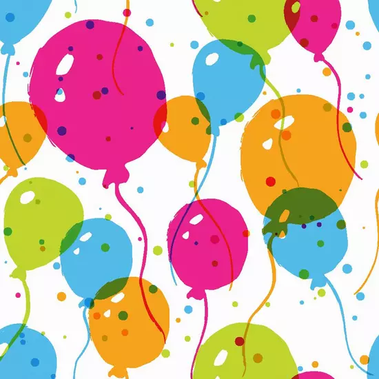Duni szalvéta Splash balloons 3 rétegű 24x24cm 12x20db/gyűjtő