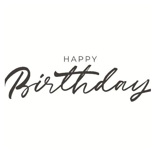Duni szalvéta Happy Birthday 3rtg 33x33cm 12x20db/gyűjtő