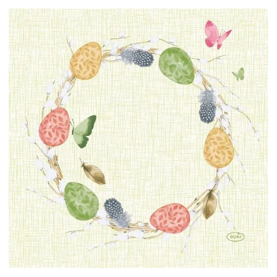 Duni szalvéta Joyful Spring 3rtg 33x33cm 12x20db/gyűjtő