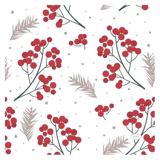 Duni szalvéta Berrie Merrie 3rtg 33x33cm 12x20db/gyűjtő