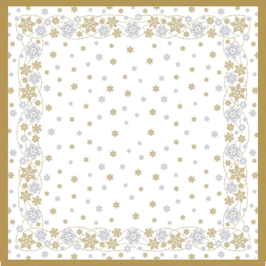 Dunicel asztalközép Snow Glitter white 84x84cm 10db/gyűjtő