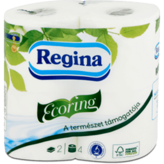 Regina Ecoring toalettpapír 2 rétegű M9,1 140lap fehérített 16x4tek/gyűjtő