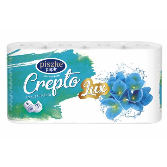 Crepto Lux kistekercses toalettpapír 3 rétegű M9,5 D10,8 17,25m 150lap cell 8x8tek/gyűjtő