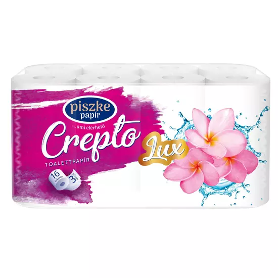 Crepto Lux kistekercses toalettpapír 3 rétegű M9,5 D10,8 17,25m 150lap cell 4x16tek/gyűjtő