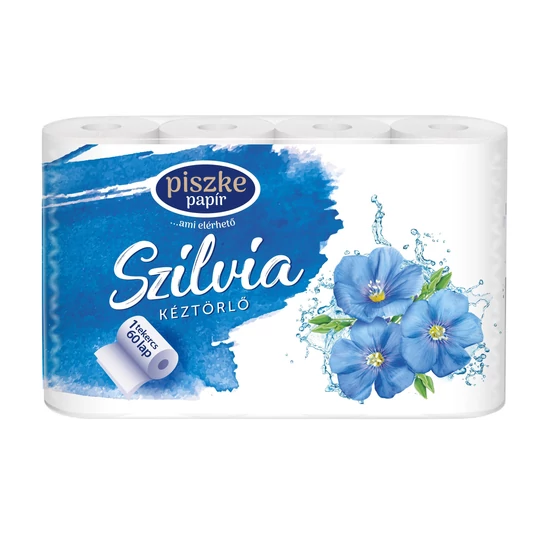 Szilvia törlőpapír 2 rétegű M23 12,6m 60lap cell 8x4tek/gyűjtő