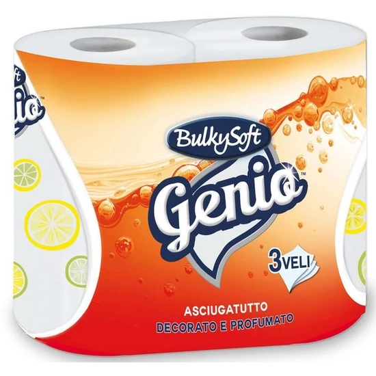 BulkySoft Genio papírtörlő 3rtg M23,5 D15 75lap cell 12x2tek/gyűjtő