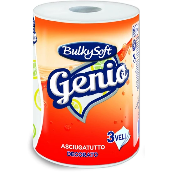 BulkySoft Genio papírtörlő 3rtg M23,5 D15 100lap cell 12x1tek/gyűjtő