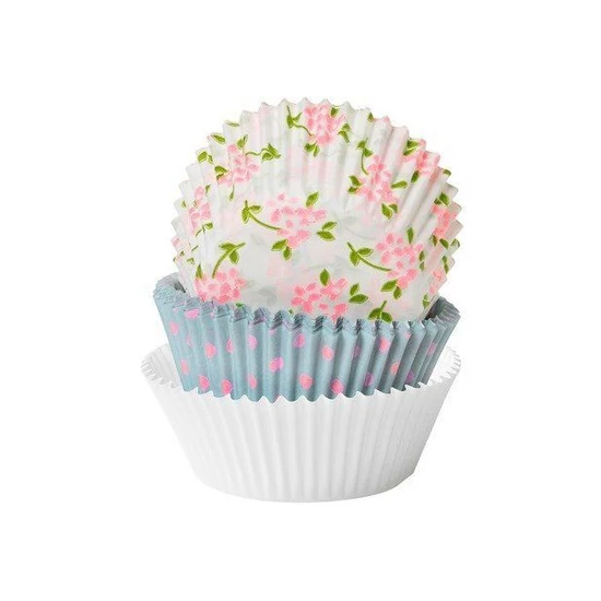 Duni muffinpapír Sweet roses D5,5 48x75db/gyűjtő