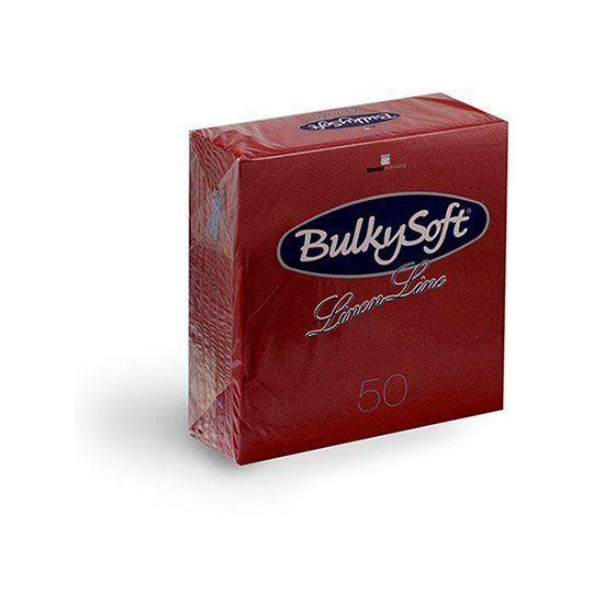 BulkySoft Linen Line arlaid szalvéta bordó 1 rétegű 40x40cm 10x50db/gyűjtő