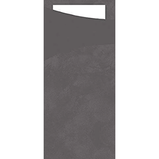 Duni sacchetto Granite grey/fehér 19x8,5cm 5x100db/gyűjtő