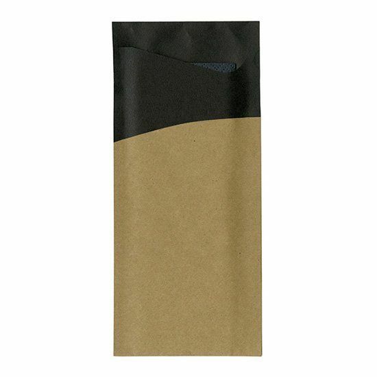 Duni sacchetto fekete/barna 19x8,5cm 5x100db/gyűjtő