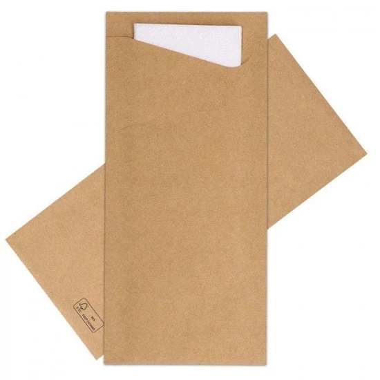 Duni sacchetto Ecoecho/chestnut 19x8,5cm 4x100db/gyűjtő