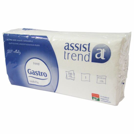 Trend Gastro szalvéta fehér 1 rétegű 16,5x16,5cm 16x700db/gyűjtő