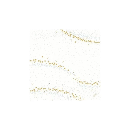 Dunisoft szalvéta Golden Stardust White 40x40cm 6x60db/gyűjtő