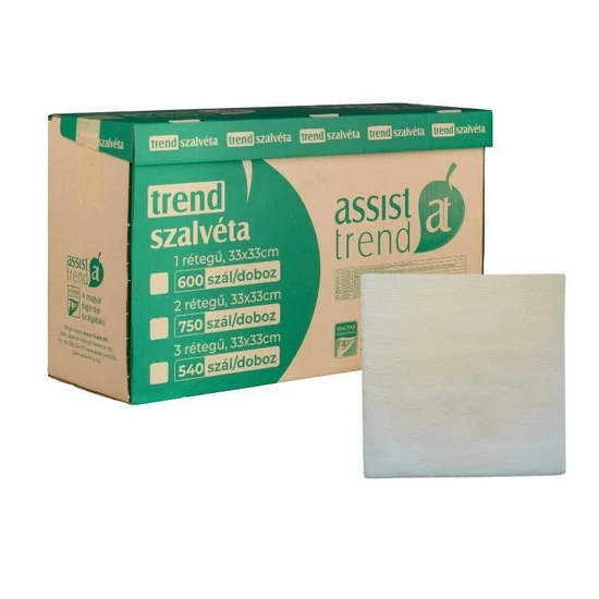 Trend szalvéta pezsgő 1rtg 33x33cm FSC 600db/gyűjtő