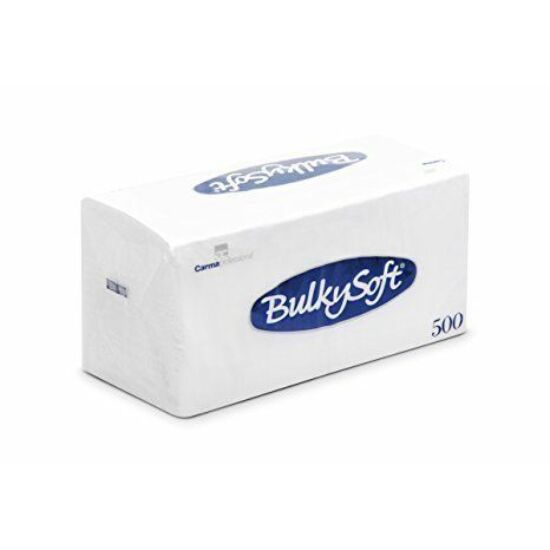 BulkySoft compact szalvéta fehér 1 rétegű 30x30cm 10x500db/gyűjtő