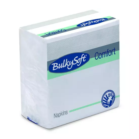 BulkySoft Comfort szalvéta fehér 1 rétegű 30x30cm 40x100db/gyűjtő