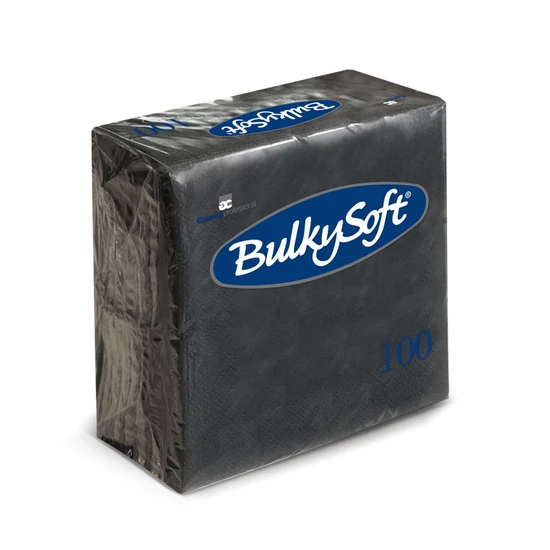 BulkySoft rainbow szalvéta fekete 2 rétegű 24x24cm 20x100db/gyűjtő