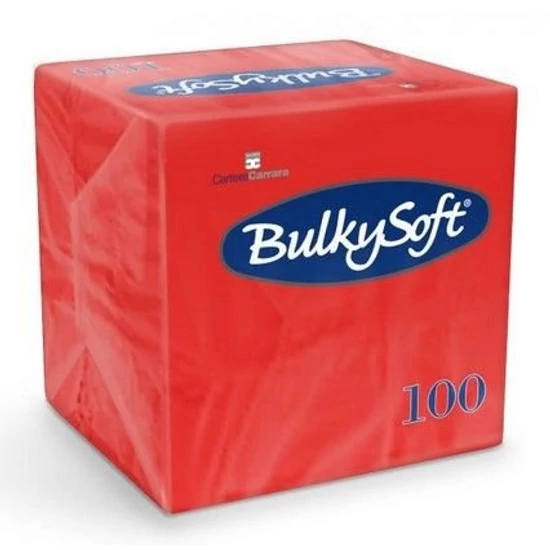 BulkySoft rainbow szalvéta piros 2rtg 24x24cm 20x100db/gyűjtő