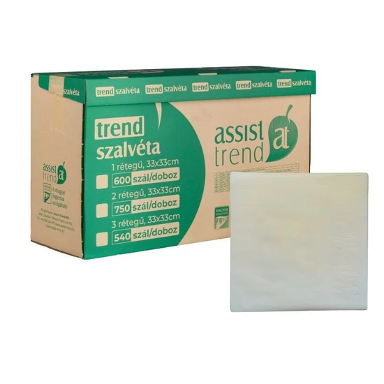 Trend szalvéta pezsgő 2rtg 33x33cm FSC 750db/gyűjtő