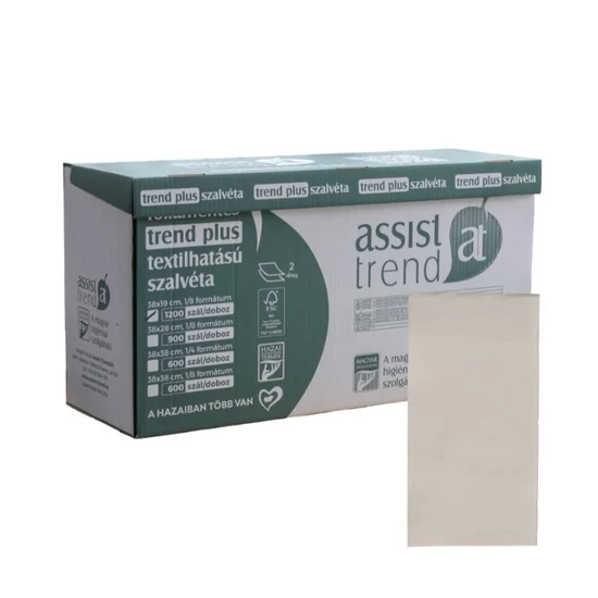 Trend Plus textilhatású szalvéta pezsgő 2rtg 38x19cm 1/8 1200db/gyűjtő