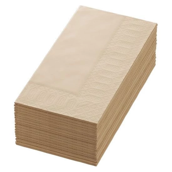 Duni szalvéta Natural Brown 3rtg 40x40cm 1/8 5x250db/gyűjtő