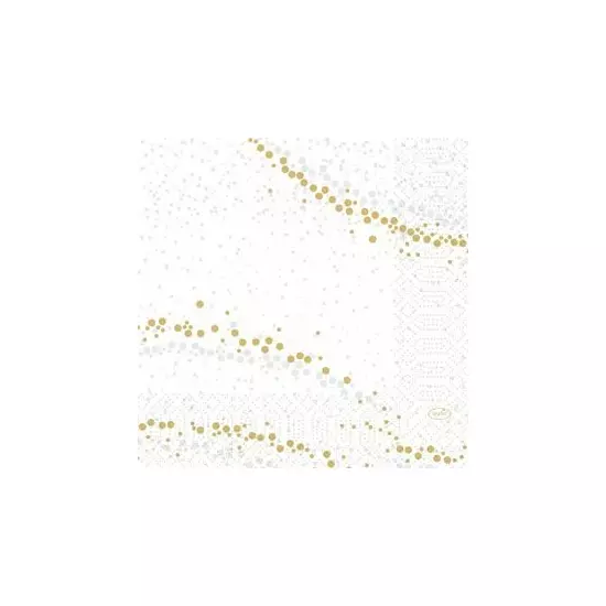 Duni szalvéta Golden Stardust White 3rtg 33x33cm 10x50db/gyűjtő