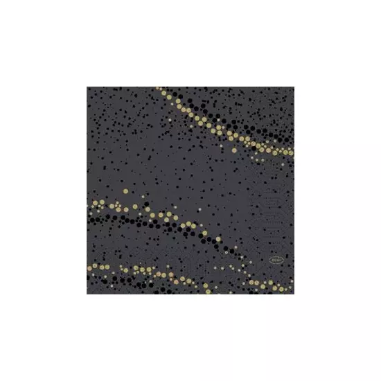 Duni szalvéta Golden Stardust Black 3rtg 33x33cm 10x50db/gyűjtő